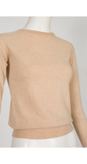 1970s Light Beige Cashmere Pullover Sweater