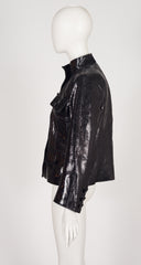 1986-87 F/W Black Snakeskin Stand Up Collar Jacket
