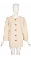 1989 S/S Nautical Star Button Cream Wool Jacket