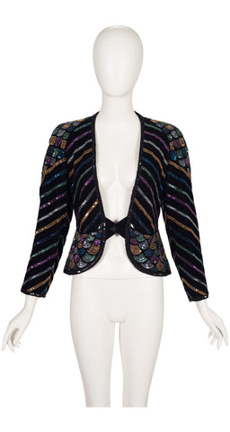 1983-84 F/W Embellished Black Velvet Evening Jacket