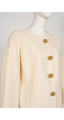 1989 S/S Nautical Star Button Cream Wool Jacket