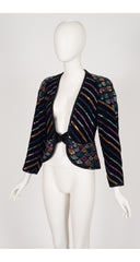 1983-84 F/W Embellished Black Velvet Evening Jacket