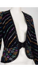 1983-84 F/W Embellished Black Velvet Evening Jacket