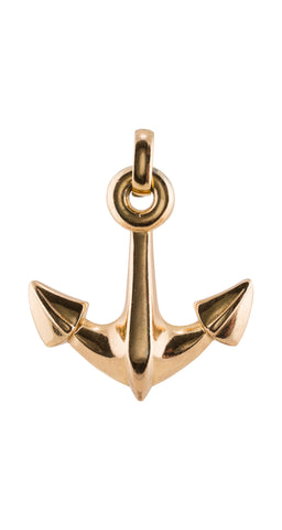 1971 Nautical Anchor Gold-Plated Pendant
