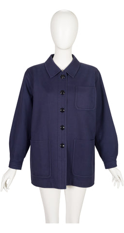 1996 S/S Navy Cotton Gabardine Chore Jacket