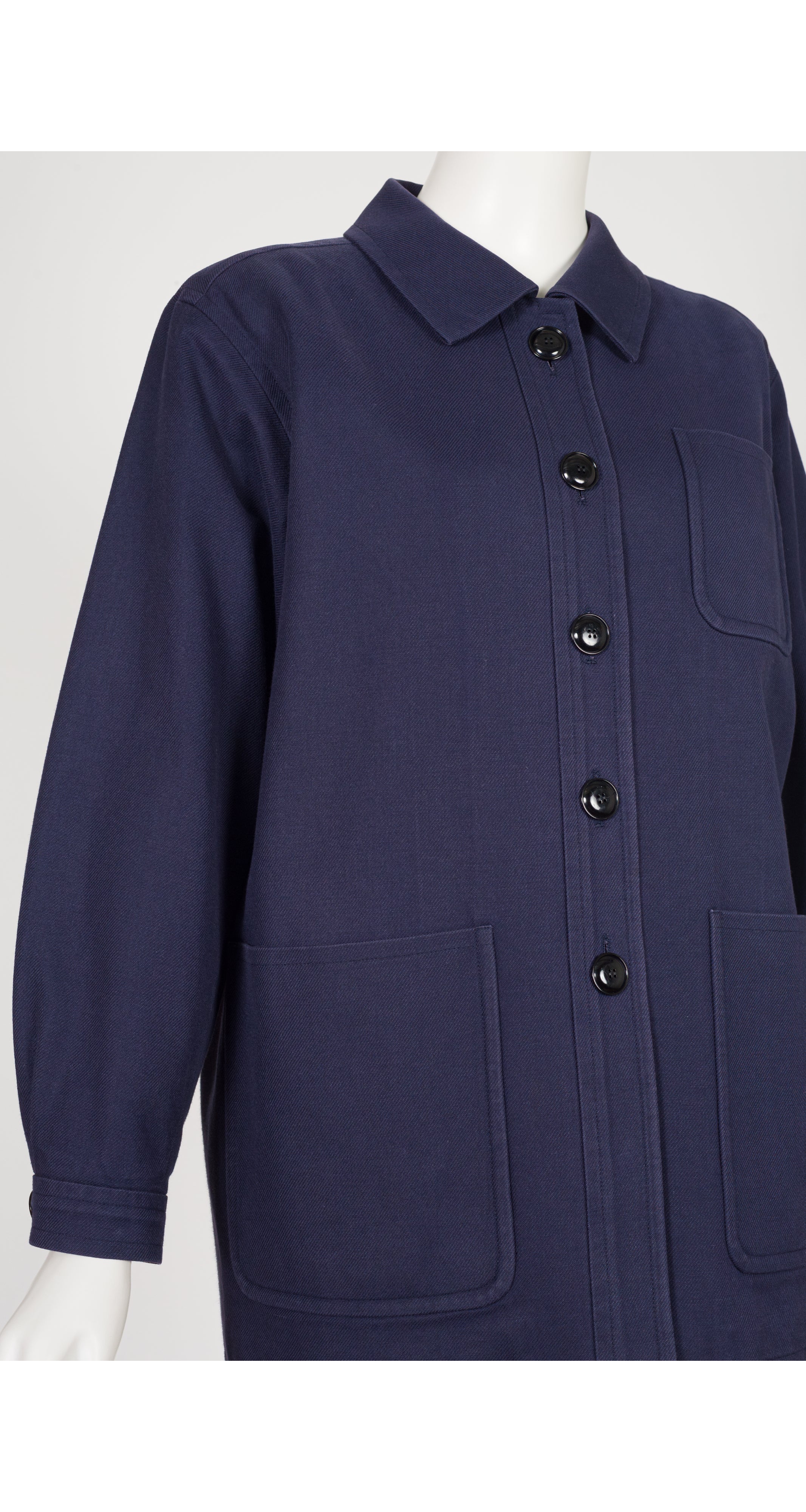 1996 S/S Navy Cotton Gabardine Chore Jacket