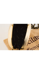 1980s Gold Metal Oval Tassel Evening Bag