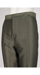 2000 F/W Iridescent Olive Green Cotton Trousers