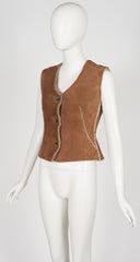 1994-95 F/W Brown Shearling Fitted Vest