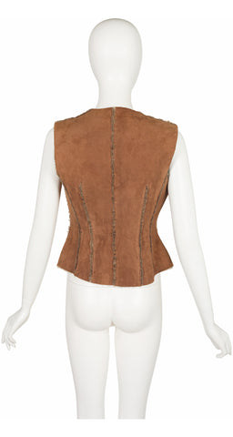 1994-95 F/W Brown Shearling Fitted Vest