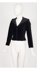 1998 F/W Black Velvet Tassel Hood Jacket