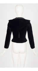 1998 F/W Black Velvet Tassel Hood Jacket