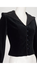 1998 F/W Black Velvet Tassel Hood Jacket