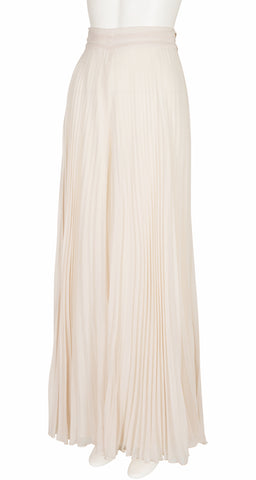 1980s Cream Sequin Vest & Palazzo Pant Evening Set