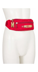 1990s Red Nylon & Leather Fanny Pack