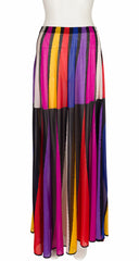1970s Circus Tent Print Multicolored Maxi Beach Skirt
