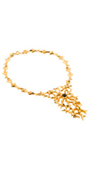 1970s Modernist Gold-Plated Bib Necklace