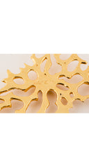 1970s Modernist Gold-Plated Bib Necklace