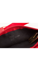 1990s Red Nylon & Leather Fanny Pack