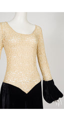 1993-94 F/W Lace & Rayon Velvet Bishop Sleeve Dress