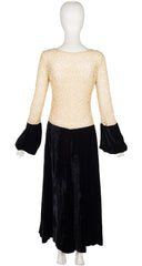 1993-94 F/W Lace & Rayon Velvet Bishop Sleeve Dress