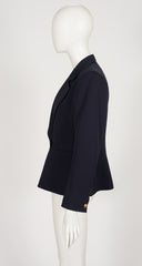 1983 S/S Navy Wool Gabardine Hourglass Blazer