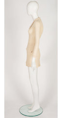 1960s Cotton Knit Chelsea Collar Top & Mini Skirt Set