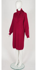 1981-82 F/W Dark Red Mohair Knit Sweater Dress