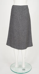 1970s Gray Herringbone Wool Capelet Three-Piece Set