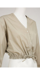 1982 S/S Beige Cotton Cropped Light Jacket