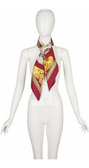 1964 "Étriers" by Françoise de la Perrière Equestrian Silk Twill Scarf