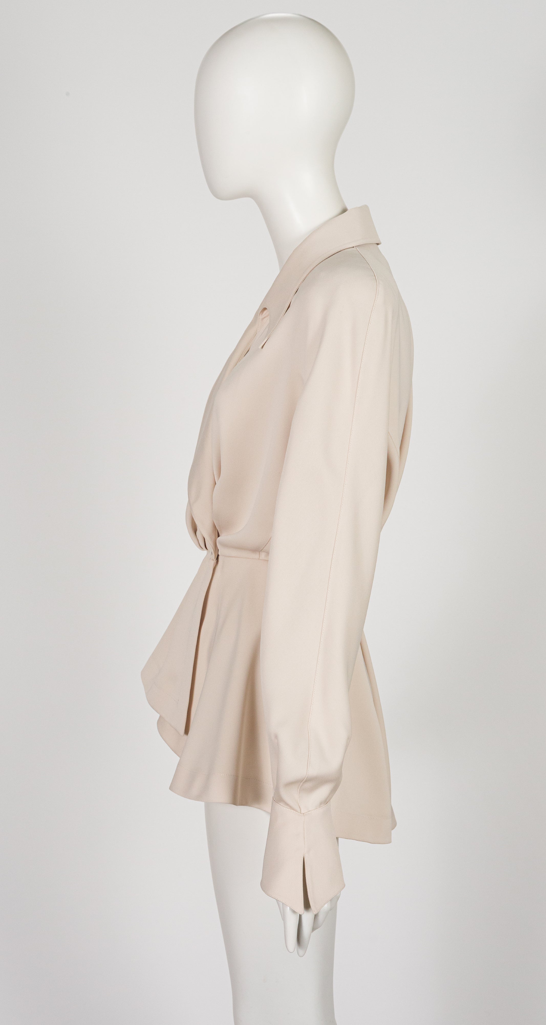 1992 S/S "Les Cowboys" Beige Asymmetrical Draped Jacket