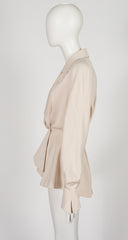1992 S/S "Les Cowboys" Beige Asymmetrical Draped Jacket