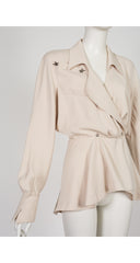 1992 S/S "Les Cowboys" Beige Asymmetrical Draped Jacket