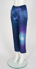 1997 S/S Galaxy Print Cotton Sateen Pants