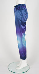 1997 S/S Galaxy Print Cotton Sateen Pants