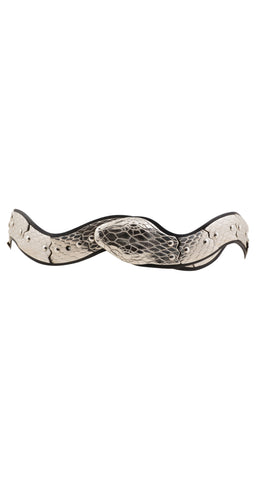 1980s Silver-Tone Articulated Figural Snake Belt