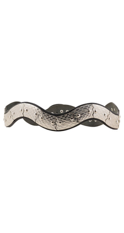 1980s Silver-Tone Articulated Figural Snake Belt