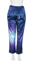 1997 S/S Galaxy Print Cotton Sateen Pants