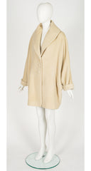 1990s Cream Cashmere & Wool Cocoon Coat