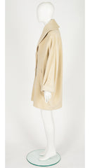 1990s Cream Cashmere & Wool Cocoon Coat