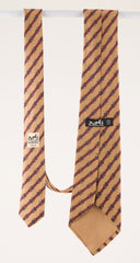 1980s "812 MA" Horse Bit Camel Silk Twill Men's Tie