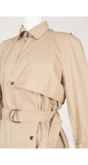 1970s Khaki Cotton Short Trench Coat