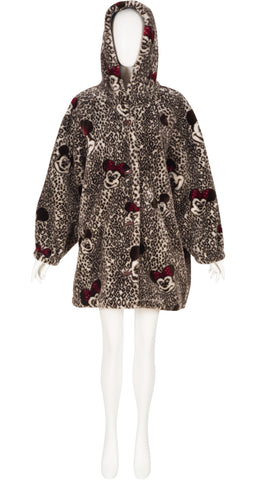 1990s Mickey & Minnie Mouse Faux Fur Hooded Coat
