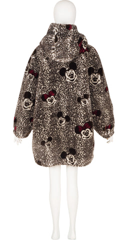 1990s Mickey & Minnie Mouse Faux Fur Hooded Coat