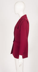 1992-93 F/W Burgundy Gabardine Pointed Lapel Blazer