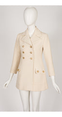 1960s Cream Wool Double-Breasted Jacket
