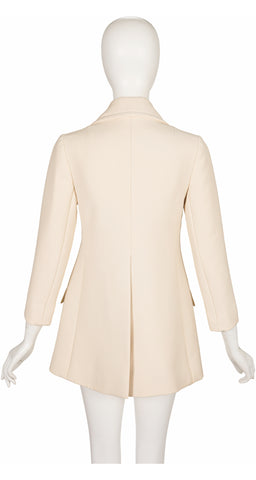 1960s Cream Wool Double-Breasted Jacket