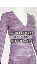 1960s Silver Lurex Purple Jumpsuit