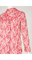 1960s Pink Brocade Evening Dress & Coat Set
